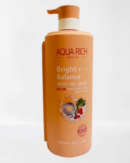 Aqua Rich Body gel wash with Niacinamide, Alpha Arbutin and Tranexamic Acid
